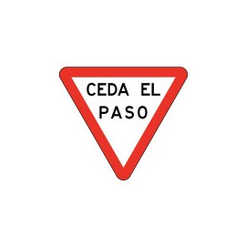 Calcomanía reflejante impresa de señal SR-07 CEDA EL PASO